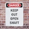 Signmission Keep Out Open Shaft Danger Sign, Plastic, 7in W x 10in L, 2PK OS-2PACK-DS-P-710-V-2481 - alternate 4